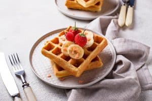 Recette de gaufres healthy à la banane et aux flocons d’avoine