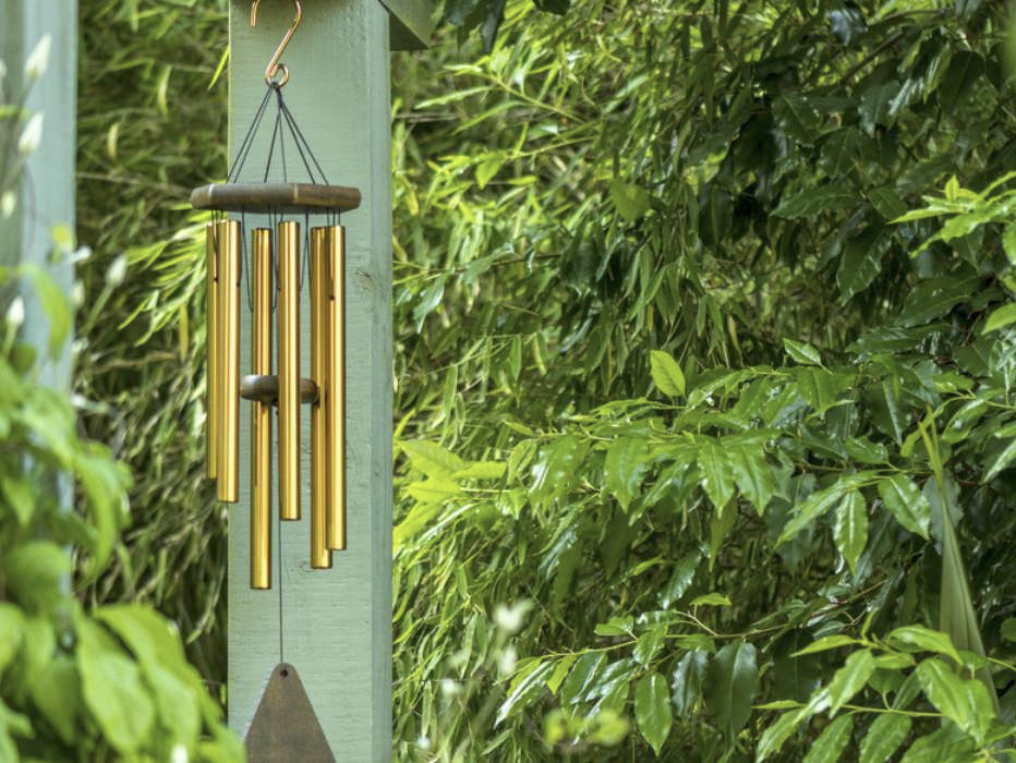 Carillon éolien avec décoration d'extérieur à suspendre pour jardin lumineux
