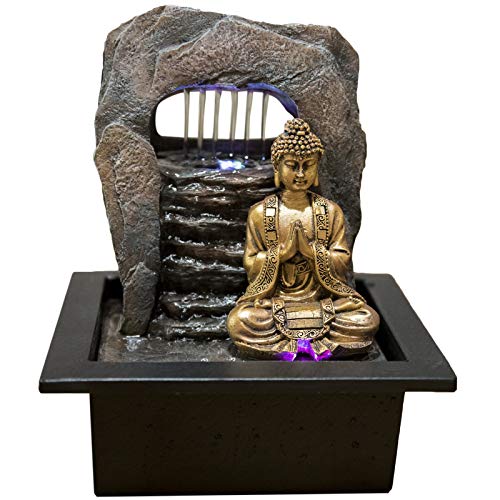 Zen'Light Fontaine Zen Dao Résine, Bronze, 21 x 17 x 25 cm