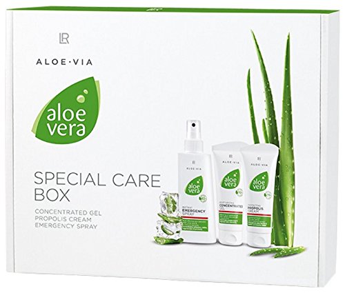 LR Aloe Vera Coffret à l'aloe vera avec concentré 100 ml au propolis 100 ml et spray de premiers secours 150 ml, 350 ml