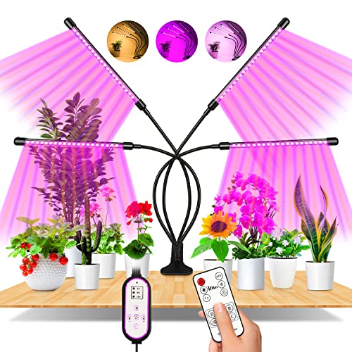 fonction de synchronisation 9H/12H/15H lampe de culture avec cordon d'alimentation E27 Lampe de plante à LED lumière de plante à spectre complet avec pliable pour plantes d'intérieur 
