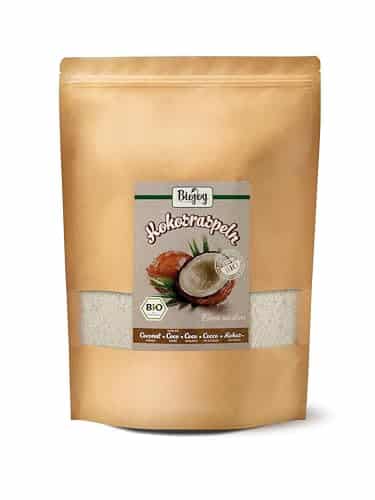 Biojoy Noix de Coco Râpée BIO (1 kg), séchée et non grillés, Flocons de noix de coco sans additifs