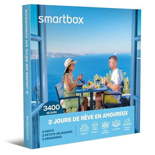 Smartbox – Coffret Cadeau duo : 3 jours de rêve en amoureux