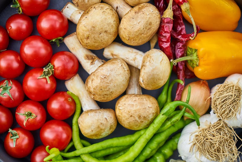 alimentation végane et légumes frais