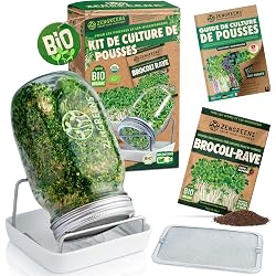 Kit de germination zengreens avec bocal et tamis inox