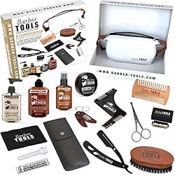 Kit d'entretien barbe Barber Tools complet avec accessoires
