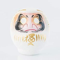 Daruma Yoshida papier mâché 12 cm blanc