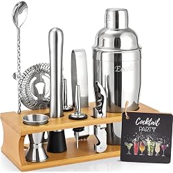 Kit cocktail Eocolz 11 pièces avec support en bambou