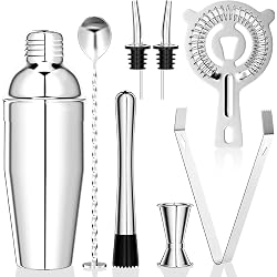 Kit à cocktail Newaner 8 pièces en acier inoxydable