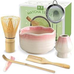 Coffret matcha JBER 7 pièces dégradé rose