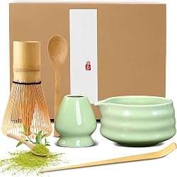 Coffret matcha BUCOMTU 5 pièces en céramique et bambou