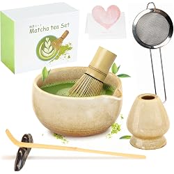 Matcha Kit Qxeutm 7 pièces avec bol en céramique