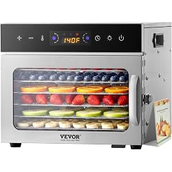 Déshydrateur alimentaire VEVOR 6 plateaux inox