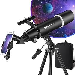 Télescope EACONN 80 mm réflecteur avec trépied et sac à dos