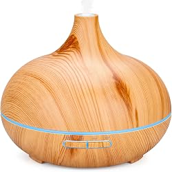 Diffuseur d'huiles essentielles Aidodo 500ml grain de bois