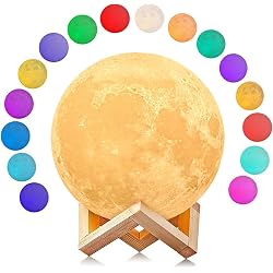 Lampe lune Uten 3D multicolore avec télécommande