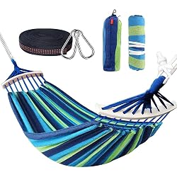 Hamac double Nakeey 280 x 150 cm coton-polyester