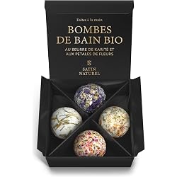 Coffret bombes de bain Satin Naturel bio 4 pièces