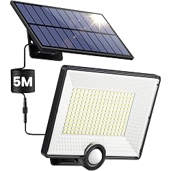 Lampe solaire Pxwaxpy 204 LED avec détecteur de mouvement