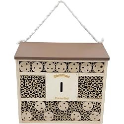 Hôtel à insectes Dehner Natura Andrena en bois et bambou