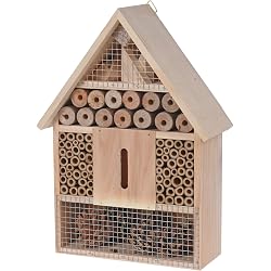 Hôtel à insectes Spetebo 30 x 22 cm en bois naturel