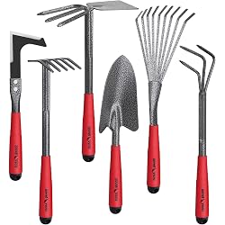 Kit d'outils de jardinage FLORA GUARD 6 pièces en acier inoxydable