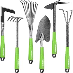 Kit d'outils de jardinage WORKPRO 6 pièces en acier au carbone