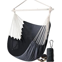 Fauteuil suspendu Chihee en coton gris foncé