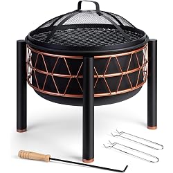 Brasero VonHaus 2-en-1 avec grille BBQ