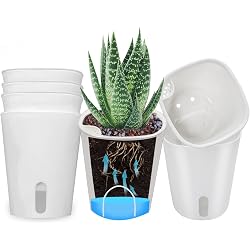 Pot à arrosage automatique SYITCUN 10cm blanc