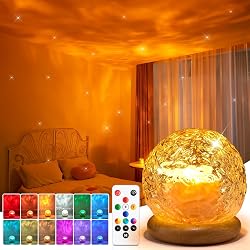 Projecteur de ciel étoilé PIKOY 3-en-1 cristal et bois