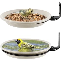 Mangeoire et abreuvoir pour oiseaux Bseical lot de 2