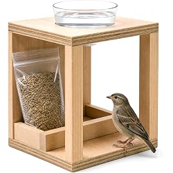 Mangeoire oiseaux Fauno en bois fait main