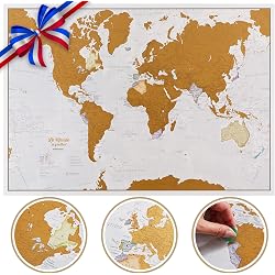 Carte du monde à gratter Maps International 84 x 59 cm