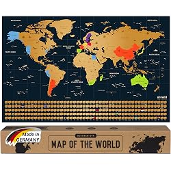 Carte du monde à gratter envami