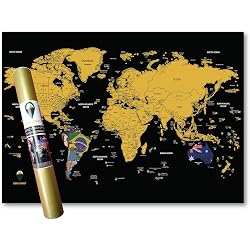 Carte du monde à gratter Global Walkabout format A3