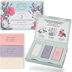 Coffret savons naturels Panier des Sens lavande, rose et coton