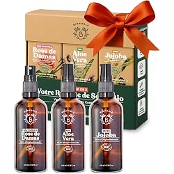 Coffret beauté Bionoble eau de rose, gel aloe vera et huile de jojoba bio