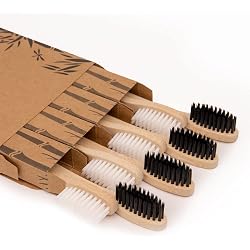 Lot de 4 brosses à dents en bambou Virgin Forest pour enfants