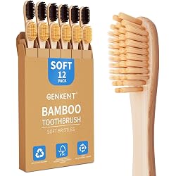 Brosse à dents en bambou GENKENT lot de 12
