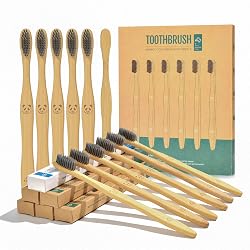 Brosse à dents en bambou Y-Kelin lot de 12
