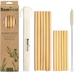 Pailles en bambou Bambaw 12 pieces deux tailles