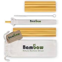 Pailles en bambou Bambaw lot de 12 avec brosse