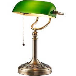 Lampe de banquier Newrays verre vert