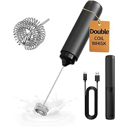 Mousseur à lait CIRCLE JOY rechargeable à double spirale