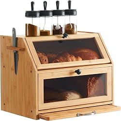 Boîte à pain Youdenova en bambou avec planche à découper
