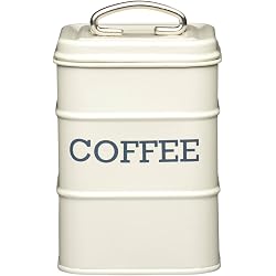 Boîte à café KitchenCraft Living Nostalgia en inox crème