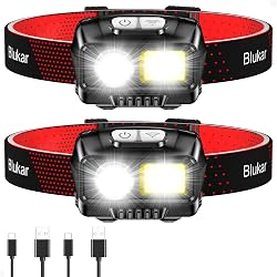 Lampe frontale Blukar rechargeable lot de 2