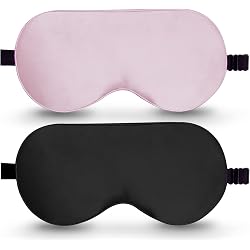 Lot de 2 masques de sommeil BeeVines en soie pure