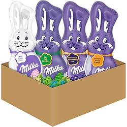 Assortiment lapins Milka Pâques 4 variétés
